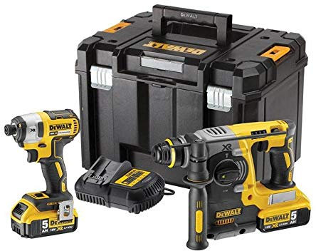 DEWALT DCK2532P2 XR Perceuse à percussion 18 V avec 2 piles 5,0 Ah Multicolore Taille unique