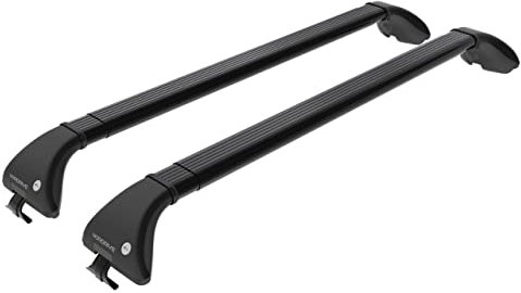 NORDRIVE Barre portatutto per Fiat 500X dal 02/2015 dotate di Serratura antifurto - Portapacchi Snap Steel in Acciaio Nero