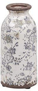 Chic Antique Cache-Pot Bouteille h16xø8 cm Bol MELUN Bleu Vase Cache-Pot Cache-Pot