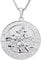FJ Heiliger Christophorus Kette Damen Herren 925 Sterling Silber Heiliger Christophorus Anhänger Halskette St Christopher Schmuck für Frauen Männer 20 Kette (Runde)