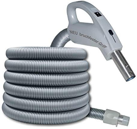 Genialvac Komfort Schlauch Ergonomic für Zentralstaubsauger, für die meisten Saugdosen verwendbar (Länge 9m)