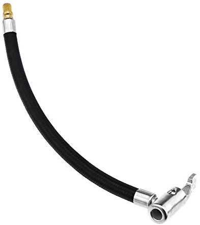 ENET 23,5 cm Motorrad Auto Geflochtene Flexible Clip On Air Reifen Chuck Inflator Pumpe Schlauch Adapter Rohr Luftwerkzeug, 5/16-32UNF