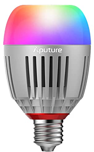Aputure Accent B7C 7W RGBWW Smart Bulb CCT Range 2,000K-10,000K and Sidus Link App Compatible for Wireless Control and Built-in Battery