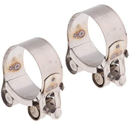 prasku 2pc Motorcycle Exhaust Clamp/Clip/Bracket/Banjo 44-47mm, 48-51mm