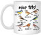 OystersPearl AKKALAD6L8-325 ml Tasse mit schönen , Motiv: Nette , Geflügelsprache, Vogelbecher, Geschenk für Vogelliebhaber, 325 ml, Weiß
