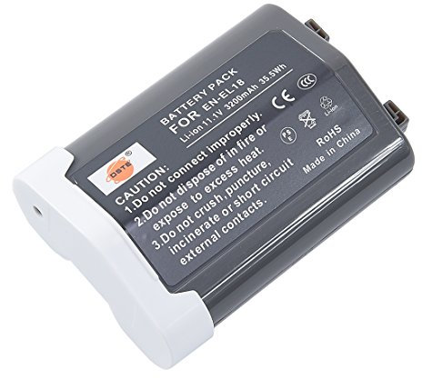 DSTE EN-EL18 ENEL18 Ersatz Batterie Akku Kompatibel mit Nikon D4, D4S, D800, D800E