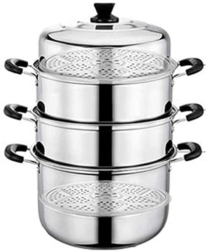 Grande Piroscafo Commerciale In Acciaio Inox Spesso A Vapore Doppio Strato 4 Strati Pentola Per Zuppa Fornello A Gas Elettromagnetico Fornello Fornello Universale-32CM