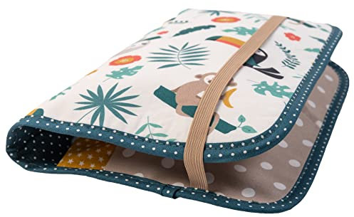 ULLENBOOM Windeltasche für unterwegs Dschungel (Made in EU) - Wickeltasche für bis zu 3 Windeln, Feuchttücher & weiteres Zubehör, Windeletui mit Reißverschluss & Gummiband, klein & lässig