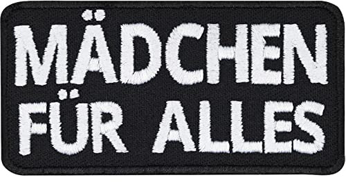 Lustiger Spaß Patch Mädchen für alles Tactical Morale Aufnäher mit Spruch bestickt Militär Bügelbild Spaß Geschenk Applikation zum annähen/aufbügeln | 70x35mm