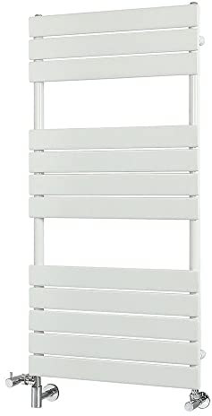 Milano Lustro White Dual Fuel Flat Panel Heated Towel Rail - 1200mm x 600mm