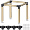 Neorexon Kit per pergola con supporto in legno rialzato per lavorazione del legno per 10,2 x 10,2 cm (effettivi 3,6 x 9,1 cm), kit gazebo in legno in acciaio massiccio per esterni, staffa angolare a 3