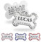 Ibera gifts - Hundemarke Mit Gravur - Personalisierte Hundemarke Für Mittelgroße Bis Große Hunde - Edelstahl 40 x 26 mm - Hundeanhänger Mit Gravur - Mit Strasssteinen (Weiß)