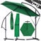 Kingsleeve® Ampelschirm Sonnenschirm Ø 300cm Groß Rund mit Ständer Abdeckung Windsicherung Alu Kurbel schwenkbar neigbar Garten Balkon 3m Grün
