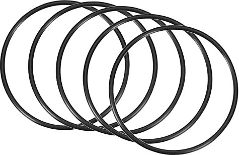 QUARKZMAN 5 Stück Nitrilringe Gummi Dichtungsring 125mm x 117mm x 4mm für Wasserhahn Klempner Reparatur Dichtung Verbindung, Schwarz