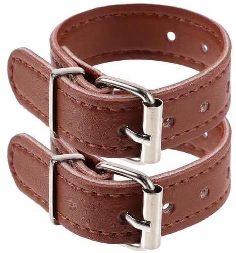 VICASKY Fahrradkorb Gürtel 1 Paar Fahrradkorbgurte Für Erwachsene Roller Brauner Ledergürtel Leder-Uhrenarmbänder Kinder-Fahrradkorb Ledergriffe Riemen Für Korb Fahrradkorb Abnehmbarer