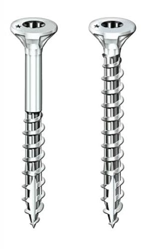 Vis à bois aggloméré ROCKET acier zingué tête fraisée empreinte Torx T30 partiellement filetées 6x110/70 boîte de 100 p