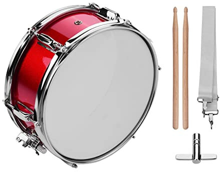 Sunydog Rullante da 30,5 cm, con bacchette, tracolla, chiave per batteria per studenti (rosso)