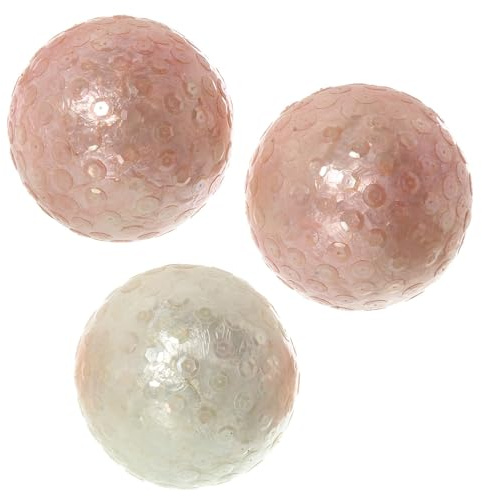 Set 3 palline madreperla in tonalità bianche e rose 10 cm