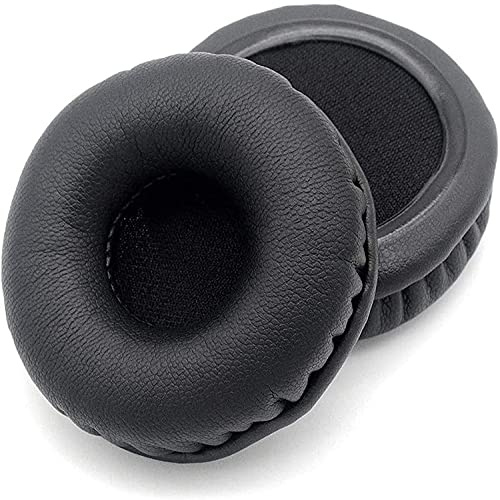 Ohrpolster aus Schaumstoff,Headset Ohrpolster,1 Paar 50mm Runde Ersatz Ohrpolster aus Kunst Leder Kompatibel mit Kopfhörer (Durchmesser 50mm, Schwarz)