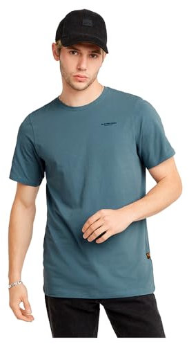 G-STAR Slim Base T-Shirt, Camiseta Hombre, Azul (Avio D19070-C723-1820), XS
