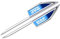 ikleu 2 Pcs Auto Logo Embleme, Für DAF CF Aufkleber Dekoration Styling seitliches Emblem Blumenpapier ersetzen Zubehör,B/Blue
