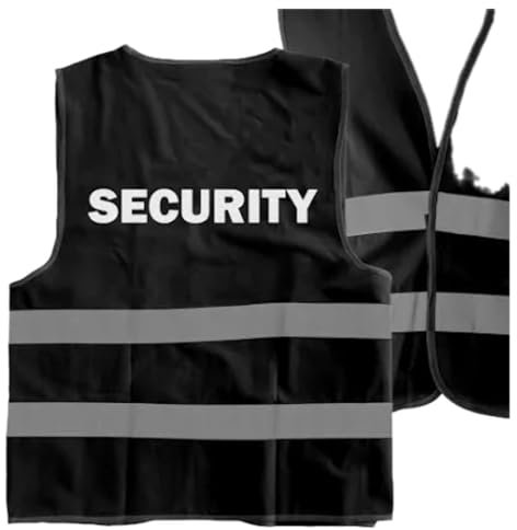 Einsatzweste - Sicherheitsweste Einsatz Weste für Security - Unisex mit hochwertigem Reflektorstreifen Größe M