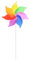 sourcing map 2 Pcs Rainbow Pinwheels 15.4 Inch 7 Leaves Wind Plastic Windmill for Party Decorations Outdoor Decor Lawn Yard Garden Patio, Colorful
