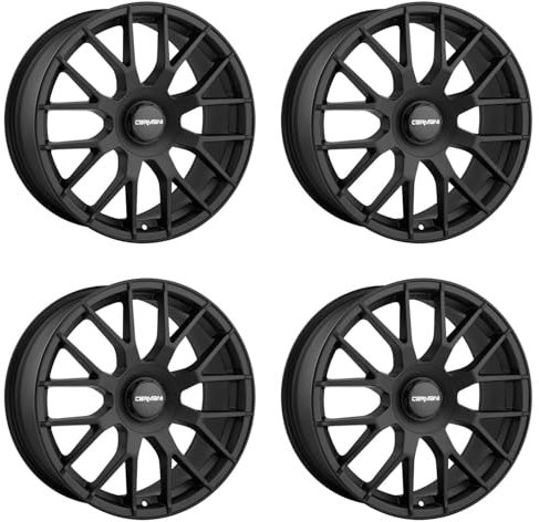 4x Carmani Felgen Alufelgen 19 Hugo 9,0x19 ET53 5x112 black matt kompatibel mit Mercedes C E
