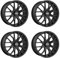 4x Carmani Felgen Alufelgen 19 Hugo 9,0x19 ET53 5x112 black matt kompatibel mit Mercedes C E