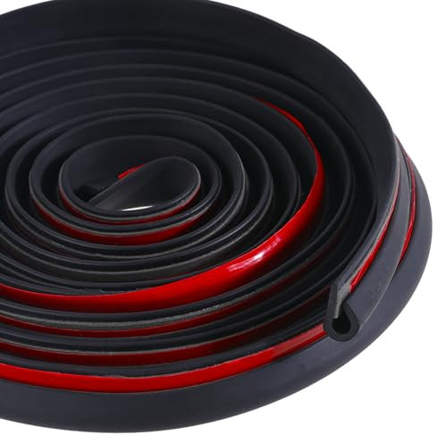 Rubber U Shape Car Door Protectors - 6.5FT Edge Guards, Self Adhesive Trim, Universal for Most Vehicles (Black)