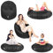 PATCH HOME 2-in-1 Sitzsack Sessel - Gaming Bean Bag mit Reißverschluss - Bereits befüllt, Ergonomisch & Robust für Kinder & Erwachsene - Indoor & Outdoor, Wetterfest (Schwarz, 155cm)