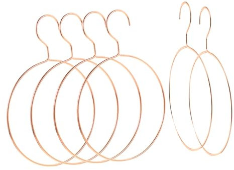 Cabilock 6stücke Hosenbügel-Organizer Aus Metall rutschfeste Krawattenringe Schal-Regal Platzsparender Kleiderbügel Für Schals Gürtel Krawatten Schal-aufbewahrung