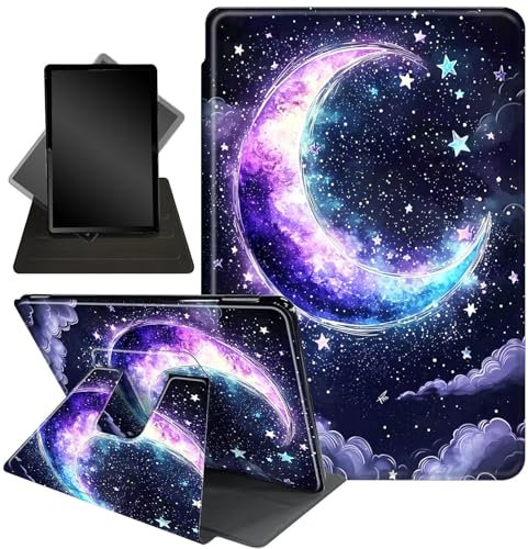 Case for All-New Fire HD 8 & 8 Plus Tablet (12th /10th Gen, 2022/2020),360 Degree Rotating Stand Smart Protective Cover Case,for Amazon Fire HD 8 inch Tablets (2022/2020),Pink Moon Starry Sky 0