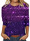 weihnachtsdeko Sale Pailletten Oberteil Damen Lang Shirt Glitzer Elegant Longshirt Silvester Aesthetic Bluse Top Sweatshirt Rave Party Paillettenoberteil Damenbekleidung Sommer Sale