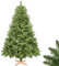 Premium Weihnachtsbaum künstlich 180cm - mit Holzständer, Nordmanntanne, Künstlicher Tannenbaum, Naturgetreu, dichte Zweige (grün mit LED, 180cm)