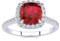 Althum 7mm x 7mm Granat Ring zur Verlobung 925 Sterling Silber Kissenschliff Natürlicher Roter Granat Ring für Valentinstag