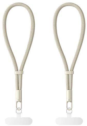 HOTUT Wrist Strap Lanyard for Phone, 2 Pack Adjustable Hand Wrist Strap Lanyard for Cellphone, Mobile Phone, Camera, Keys, Keychain, Flashlight, USB Flash Drives and More Device, Camel