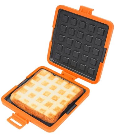 Toastie Maker micro-ondes, mini lave-vaisselle Panini Sandwich Press Panini SAFE pour le fromage et le petit-déjeuner grillé, 4 couleurs (Orange)