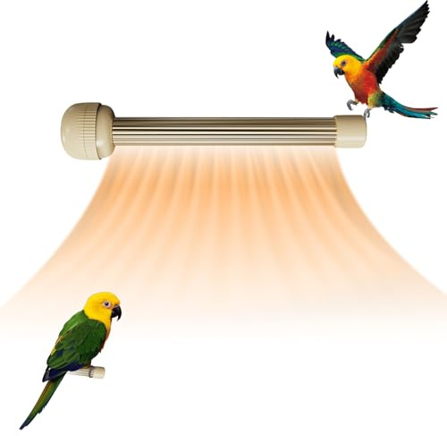 Vogelkäfig Heizung, Wärmelampe für Vögel Mit Temperaturregelung, Kompakt Und Tragbar Sichere Heizplatte Energiesparend Für Wellensittich Kanarien Kleine Vögel Kleintiere Innen Balkon Käfig (B)