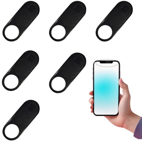Cuixia 6 Pack Camera Cover, Slider and Phone Camera Covers, Protector Ultra-Thin Privacy Cover for Laptop, Tablet PC and Phone Compatible with iPhone iPad Other Devices