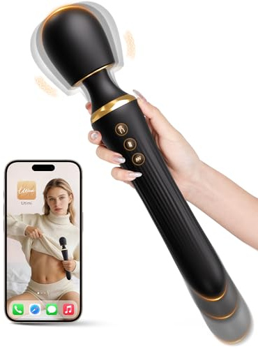 Vibrator Wand Dildo Sex Toys - Thrusting Dildos for Women Clit G Spot Nipple Stimulation, APP Control Silicone Vibrators with 8 Vibration Modes, Rechargeable Waterproof Female Adult Toys for Couples