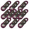 10 x 6m Male to Female XLR Mic Leads/Balanced Microphone Cables / 8 Colours / 10 Pack Purple