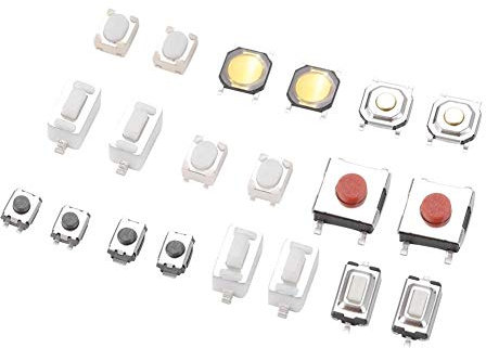 Akozon Taktile Druckschalter 250 Stücke Touch Schalter Taktile Push Button Micro Switch Sortiment für Auto Fernbedienung Schlüssel mit Box