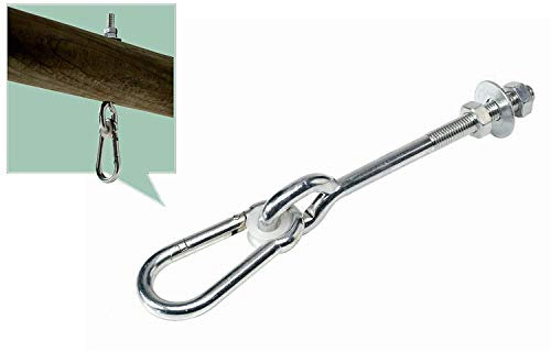 Loggyland Sicherheits - Crochet de Balançoire Type 0 M12 X 60 mm avec Mousqueton