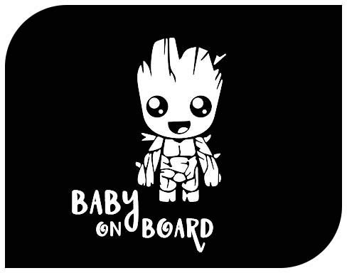 Vinyl-Aufkleber Baby Groot an Bord, Baby Groot on Board, verschiedene Größen