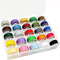 New brothread 25pcs/pack Sortierte Farben 70D/2(60WT) Bobbin Thread Vorgewickelten Spulen Unterfaden Kunststoff Größe A SA156 für Stickerei und Nähmaschine Brother/Babylock/Janome/Kenmore/Singer