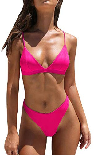Maillot De Bain Femme Deux Pieces Bikini BrassièRe Push Up Plage Tankini Triangle éLéGant Swimwear Maillots De Bain 2 PièCes Pas Cher
