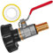 IBC Container Zubehör Adapter Kappe Deckel - Tank Adapter mit Kugelhahn und 3/4 Zoll Schlauchtülle