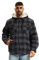 Brandit Lumber Jacket Hooded, color: black/grey, size: 3XL