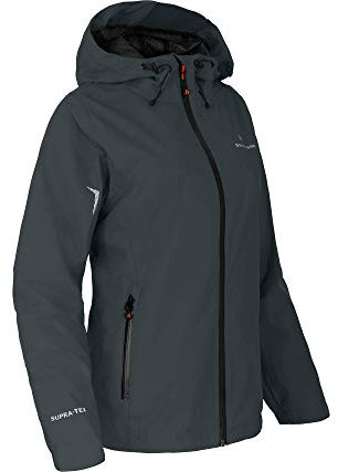 Bergson Helli | Damen Regenjacke, Netzfutter, 12000 mm Wassersäule, Ebony [949], 40 - Damen